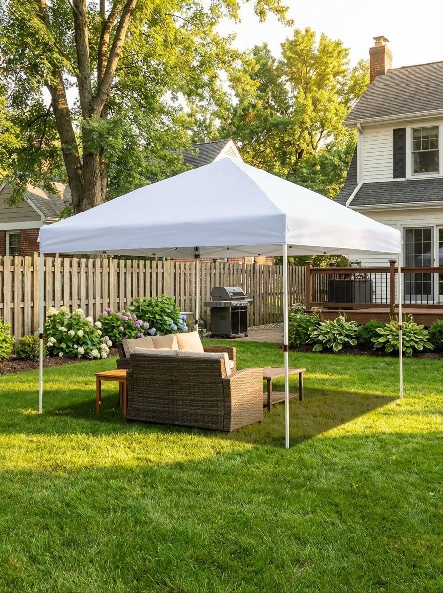 GarveeHome 10X20FT Instant Pop Up Canopy Tent, Heavy Duty Canopy Set, Waterproof and UV Protected Tailgate Tent for Party, Wedding, Outdoor Dining, Patio, Backyard