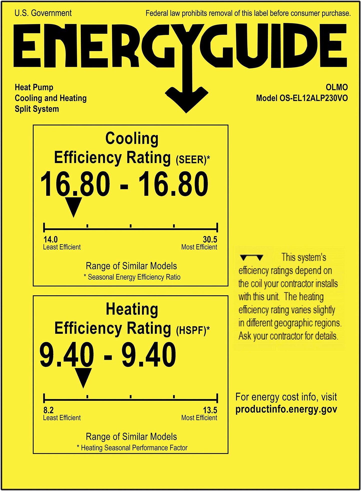 OLMO 12,000 BTU 230V Mini Split AC Heat Pump, Ductless Wall Mount - 20 SEER2 - Smart Kit & 16FT Installation Kit Included - Pre-Charged with R-32-1 Ton Inverter System