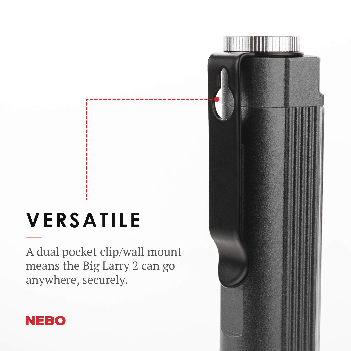 NEBO 500 Lumen Work Light, 200 Lumen Flashlight, Anodized Aluminum, Magnetic Base, Gray, Model SG_B07K2HWH5J_US