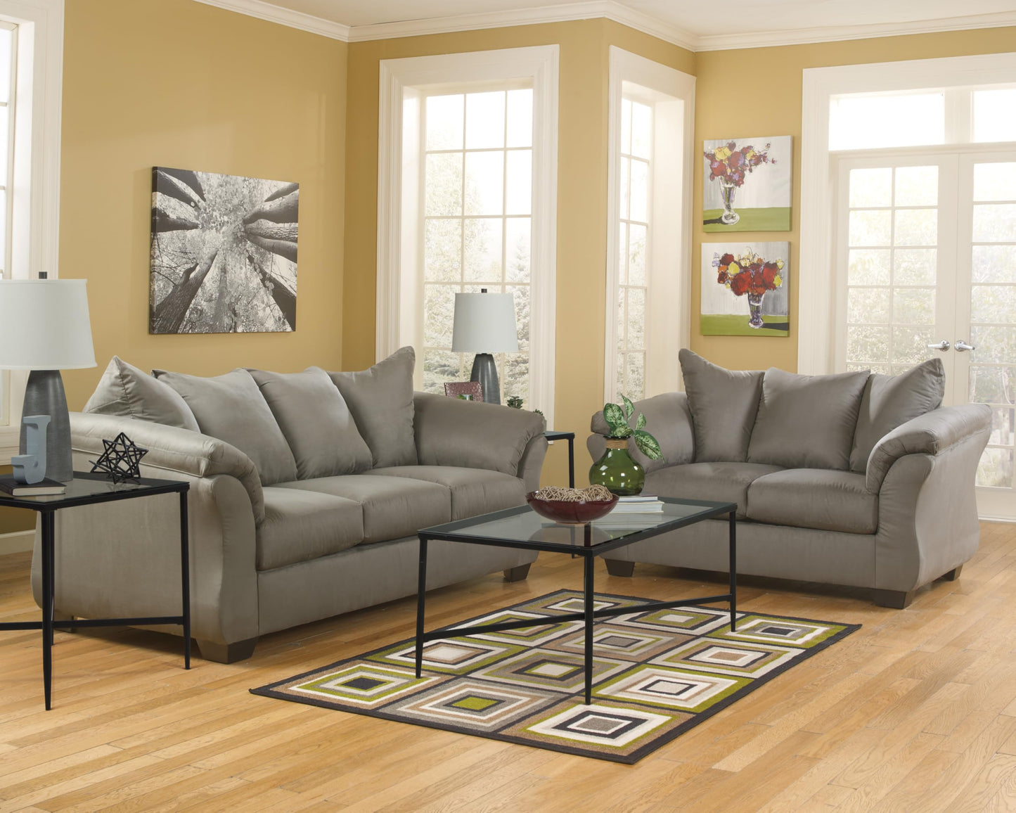 Signature Design by Ashley Darcy Casual Plush Sofa, Grayish Brown