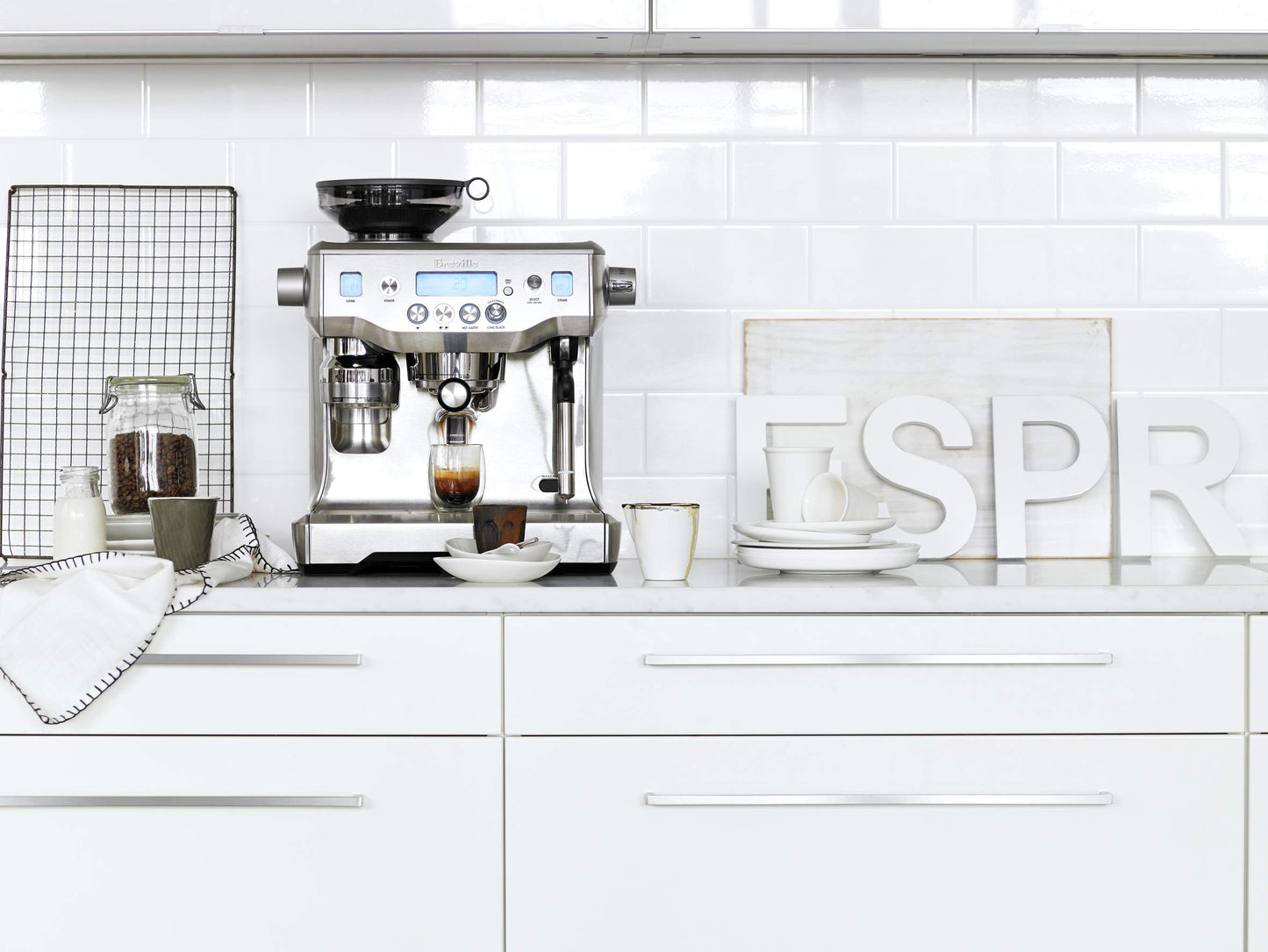 Breville Oracle Espresso Machine BES980XL, Brushed Stainless Steel