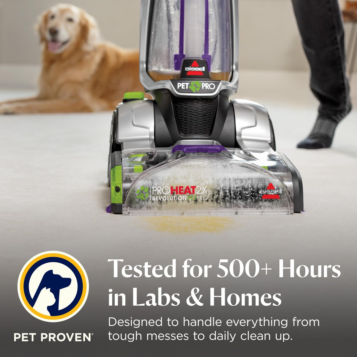 BISSELL ProHeat 2X Revolution Pet Pro Plus, 3588F, Upright Deep Cleaner, 30-minute Dry Time, Dual Dirt Lifter Powerbrush, Hose & Tool Attachment, Pet Upholstery and Tough Stain Tool Included