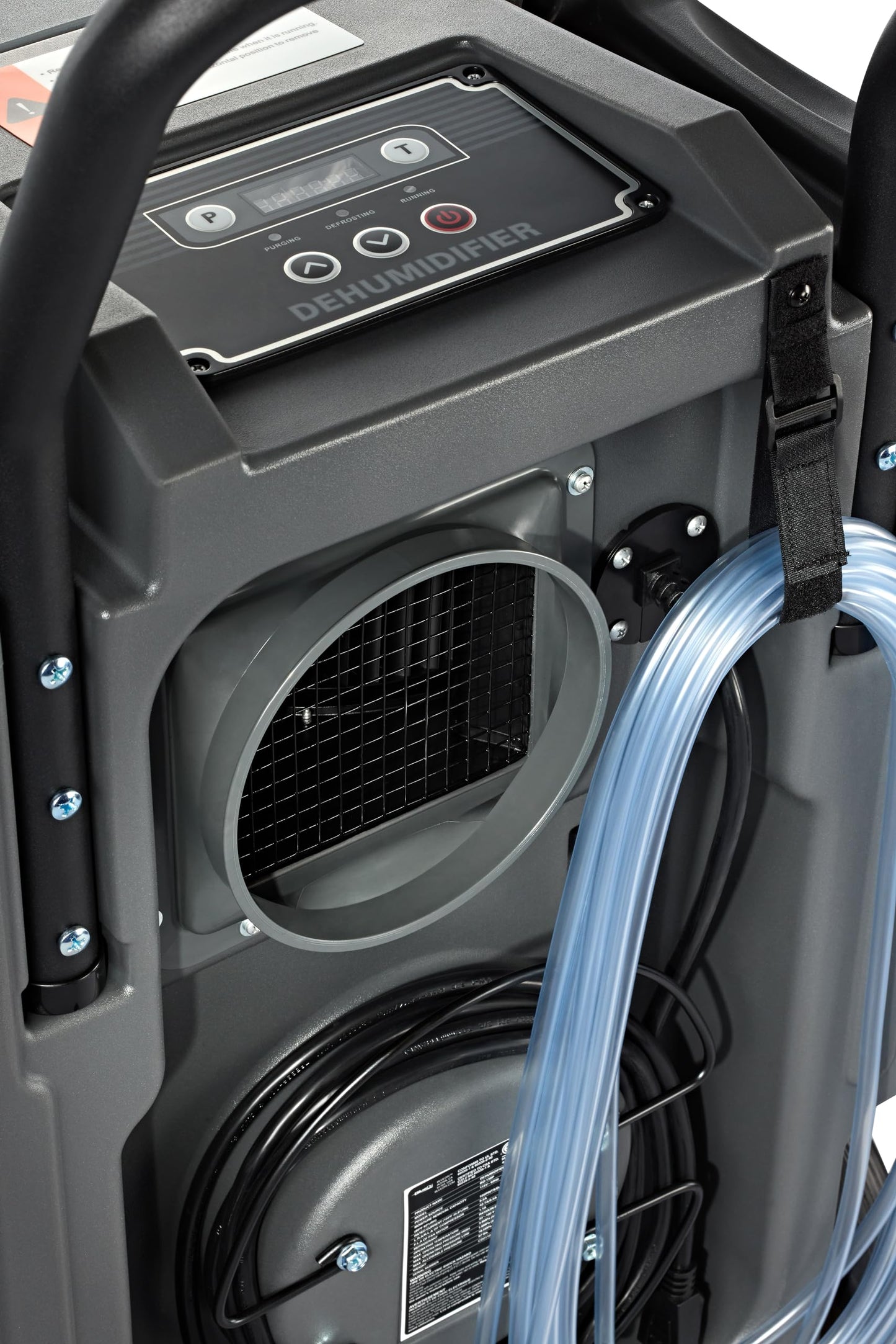 BlueDri BD-130P 225PPD Industrial Water Damage Equipment Commercial Dehumidifier with Hose for Basements in Homes and Job Sites, Gray