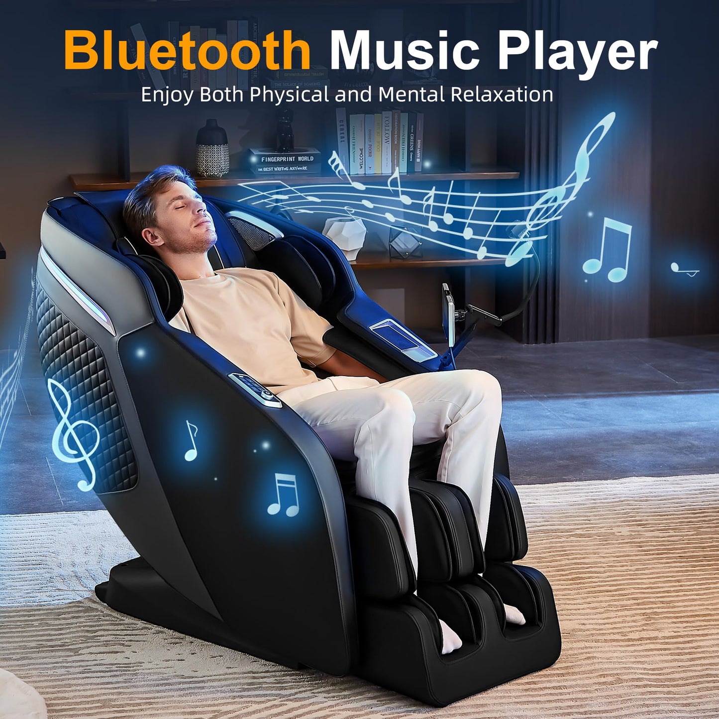 VUYSUYVY Upgraded 4D Massage Chair Full Body, Zero Gravity SL-Track Massage Chair Recliner with AI, Body Scan, Heating, Calf Kneading, Rocking Sleep Mode, Airbags, Foot Rollers, 18 Auto Modes