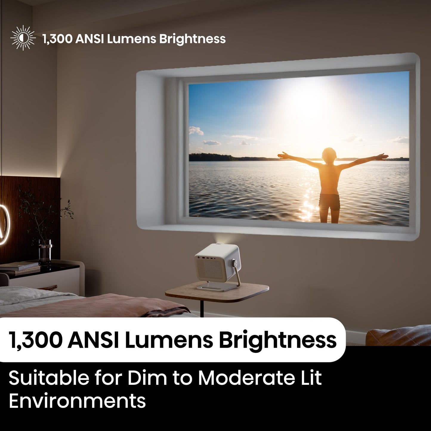 Hisense M2 Pro, Triple Laser Smart Portable Lifestyle Projector, 4K UHD, 65” – 200”, 1,300 Lumens, Dolby Vision,Optical Zoom, Intelligent Screen Adjustments, Vidaa OS, Netflix Included