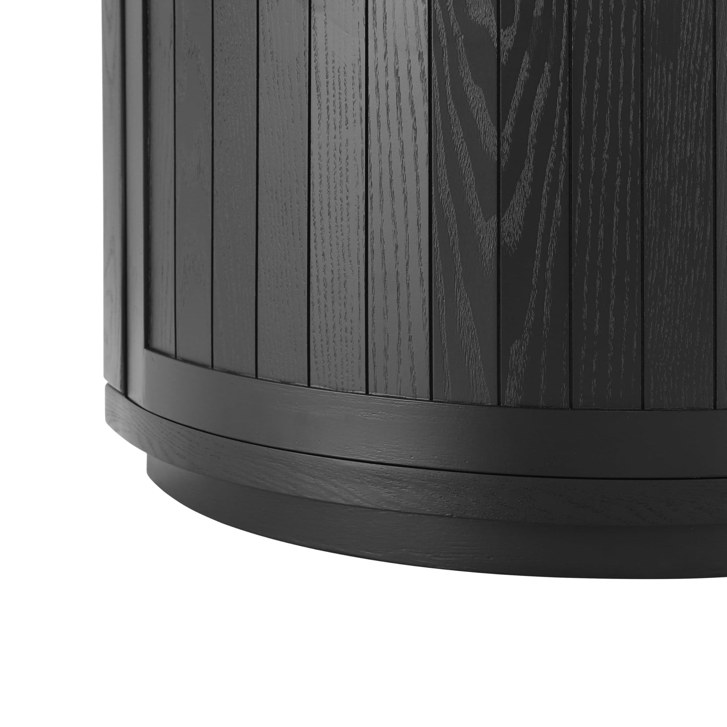 Christopher Knight Home Tian Modern Wooden Kitchen Sideboard Cabinet with Metal Handles, Living Room Storage Cabinet with Shelves, Spacious Dining Room Cupboard with 4 Doors, Curved Form, Black