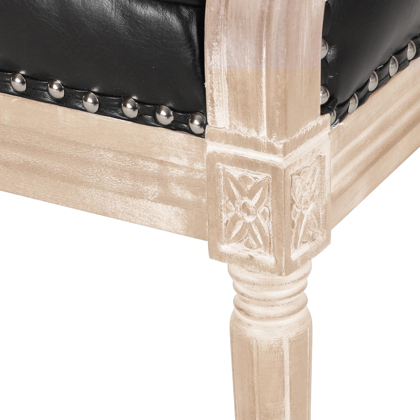 Faye Tufted Upholstered Loveseat - Midnight Black/Gray