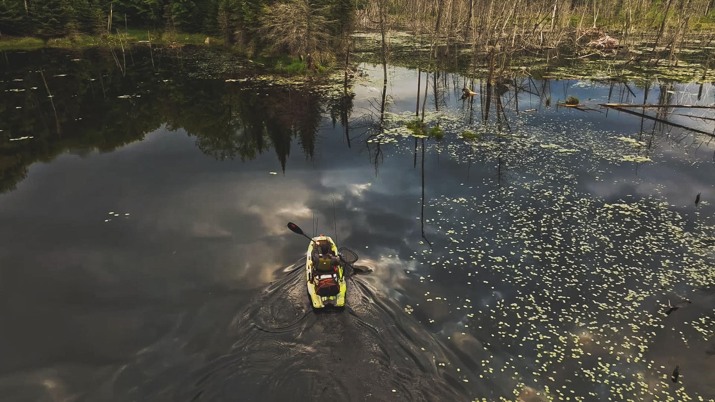 Pelican Catch Mode 110 Fishing Kayak - Premium Angler Kayak with Lawnchair seat - 10.5 Ft., Venom