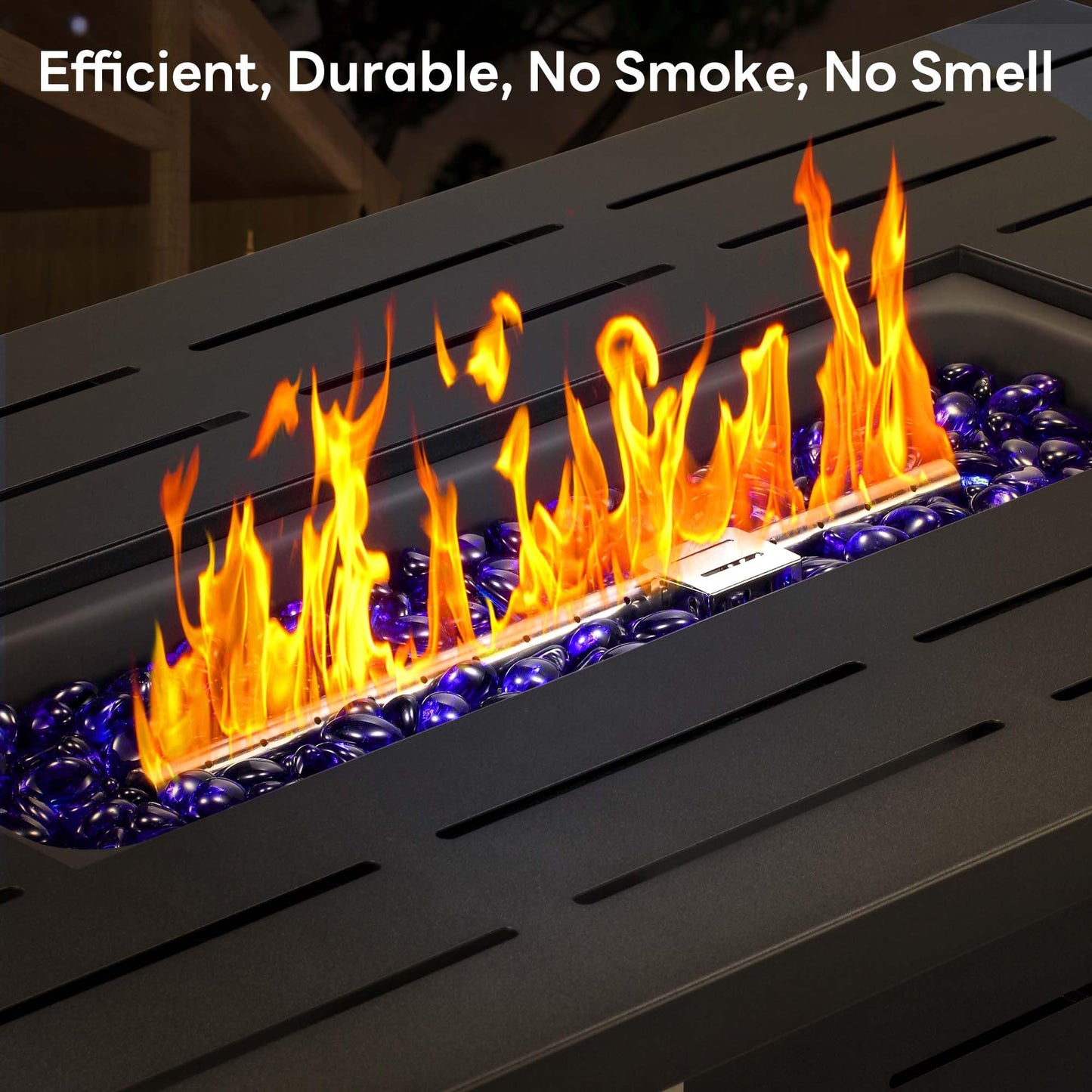 Electactic 43 Inch Propane Fire Pit, 3-in-1 Multi-Use Outdoor Fire Pit Table, 50,000 BTU Steel Gas Fire Pit with Lid & Lava Rock, Add Warmth and Ambience for Patio Deck Garden, Outdoor Gatherings