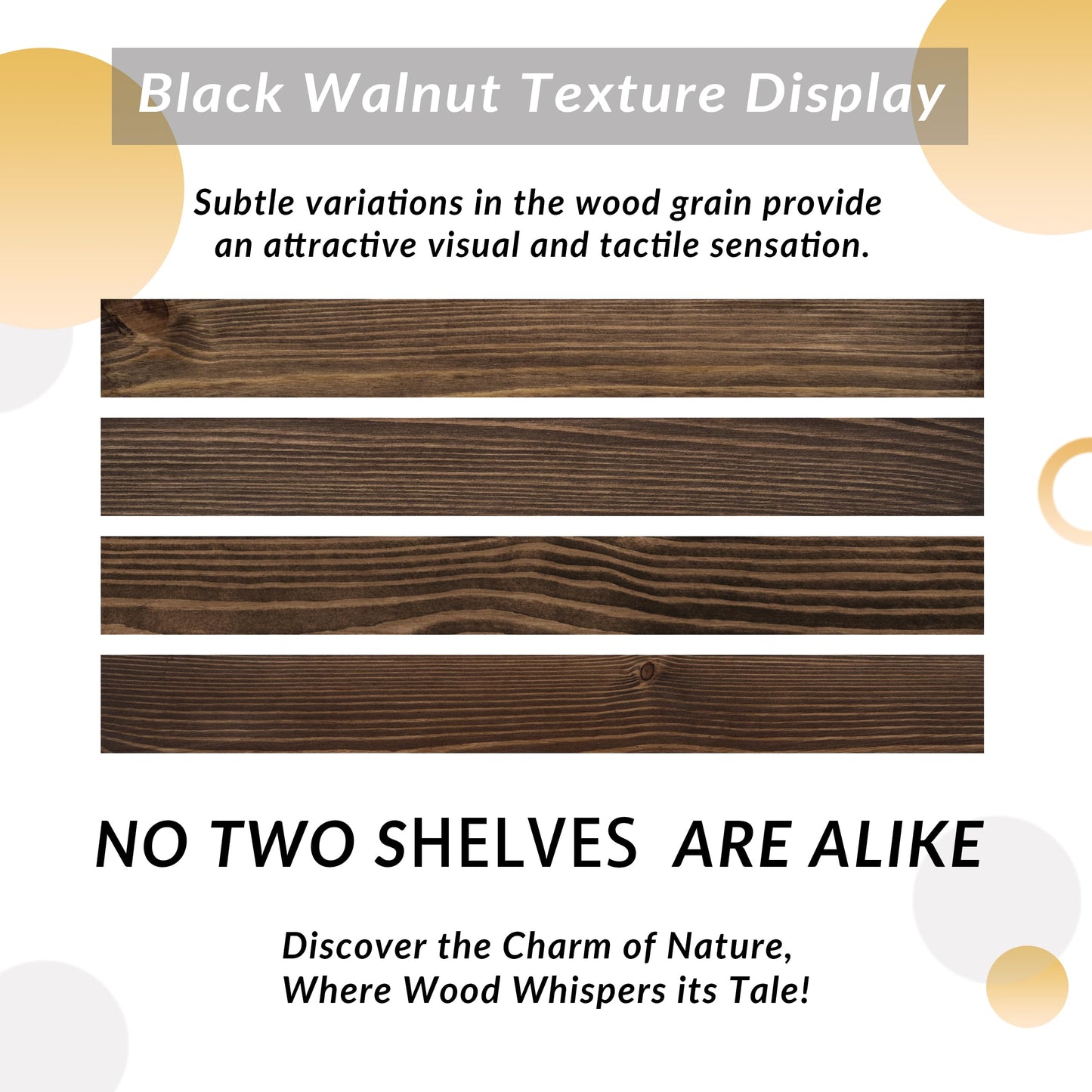 XWNE 60 Inch Floating Shelves,8-Inch Deep High-End Solid Wood Long Floating Shelves for wall Set of 2, Rustic Walnut Wall Shelves for Bedroom Kitchen &Living Room, with Sturdy Hidden Bracket, Walnut