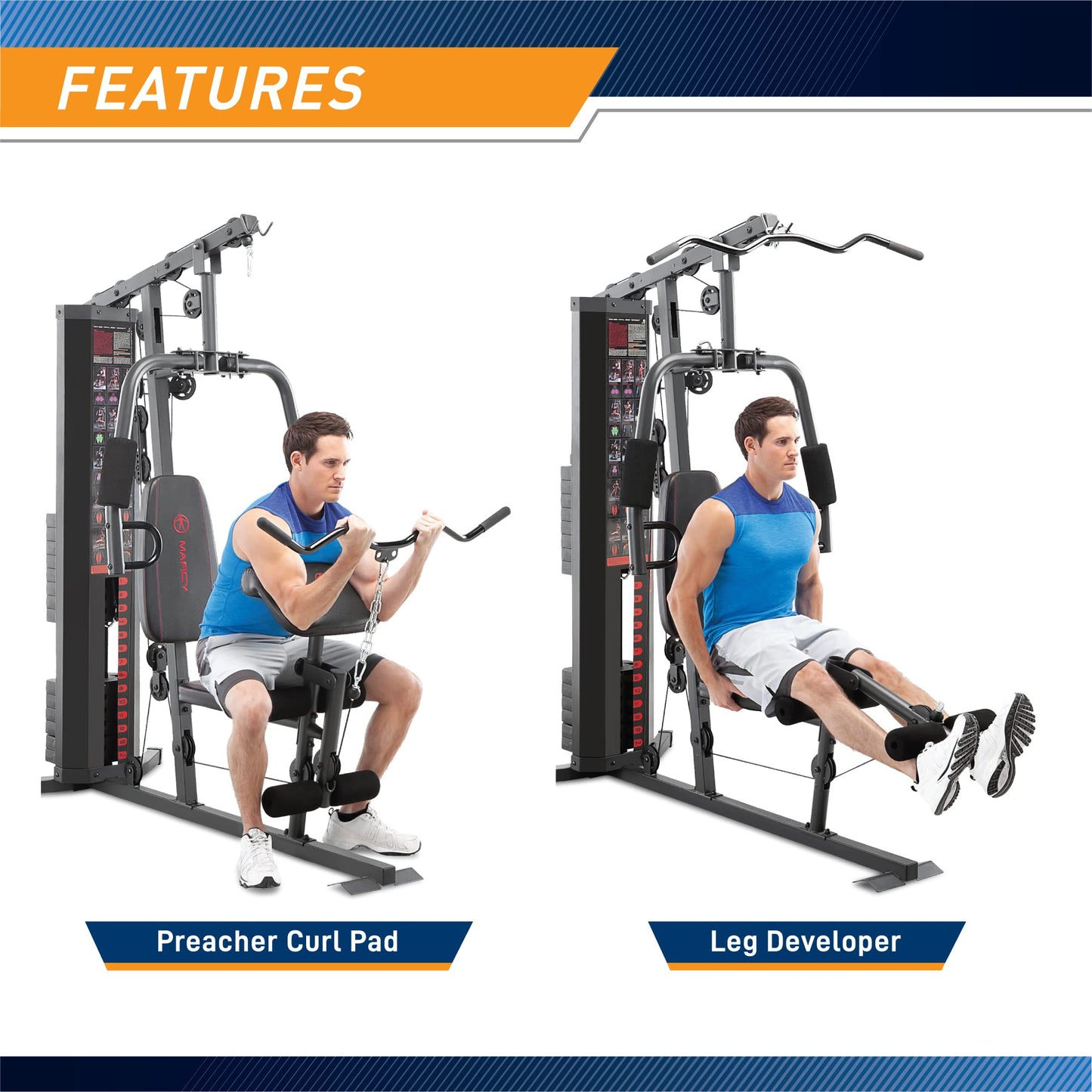 Marcy 150-lb Multifunctional Home Gym Station for Total Body Training MWM-989