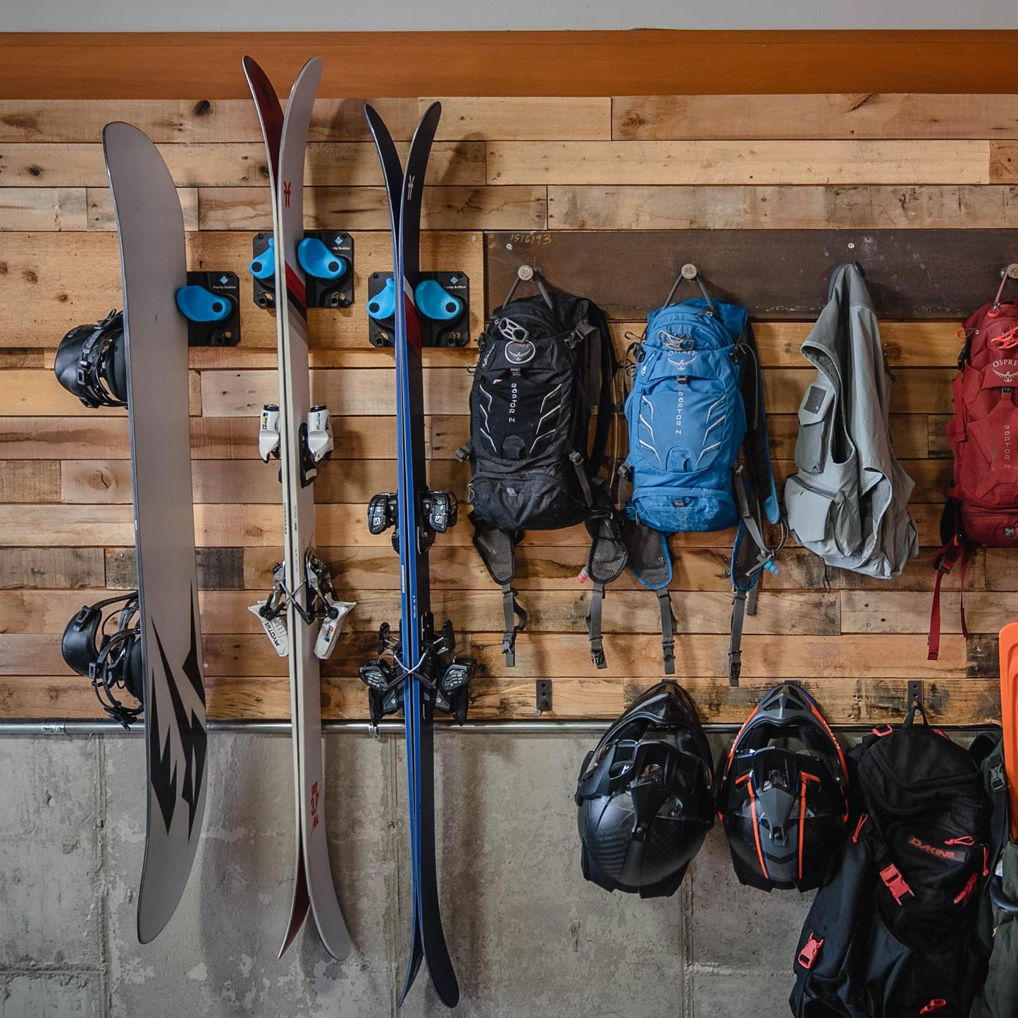 Gravity Grabber, The OG - Ski & Snowboard Wall Mount, Indoor Garage & Home Storage Organizer, Damage-Free Grip, Holds Skis/Boards/Poles/More, Space-Saving Premium Gear Rack, (White 6-Pack)