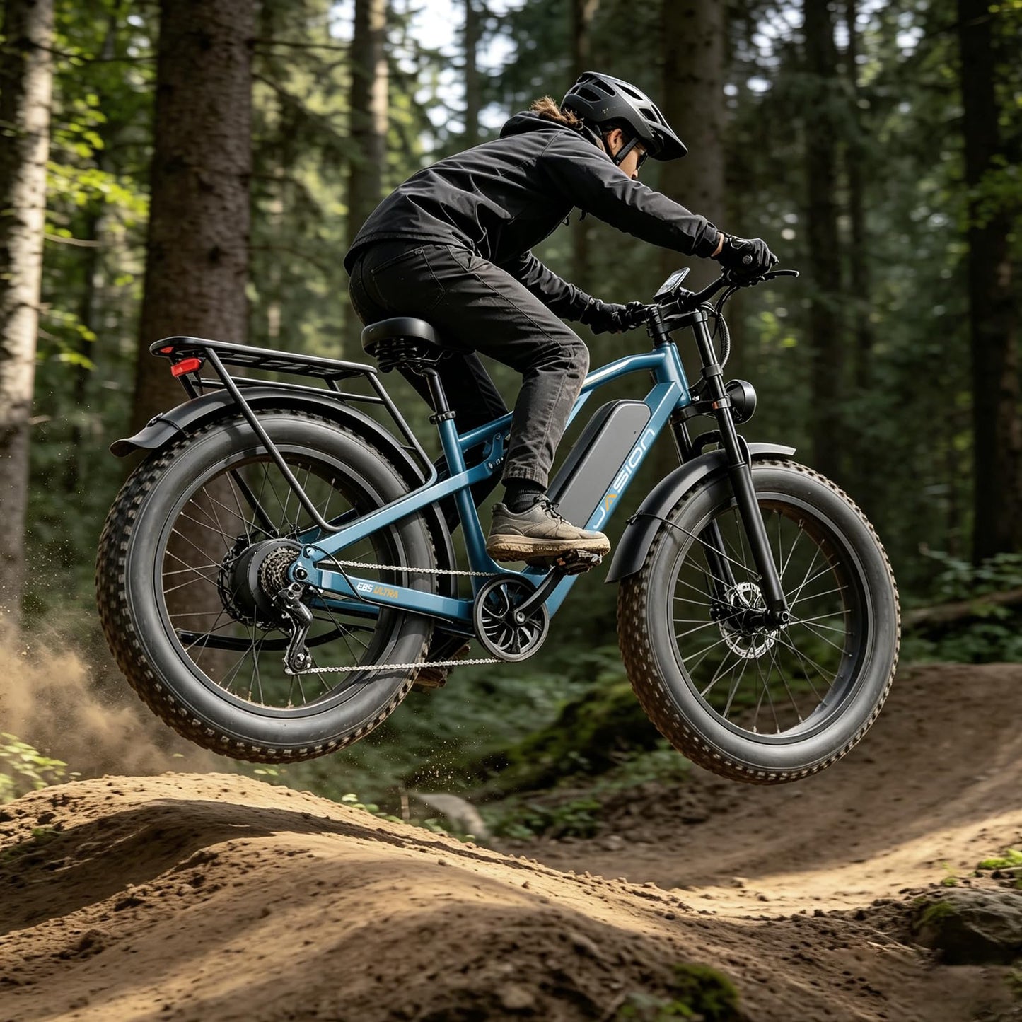 Jasion EB5 Ultra Electric Bike for Adults, Peak 2500W Ebike with 52V 20Ah (1040Wh) Battery, Dual Suspension & Hydraulic Brakes, 26"x4" Fat Tire Off-Road Electric Bicycle