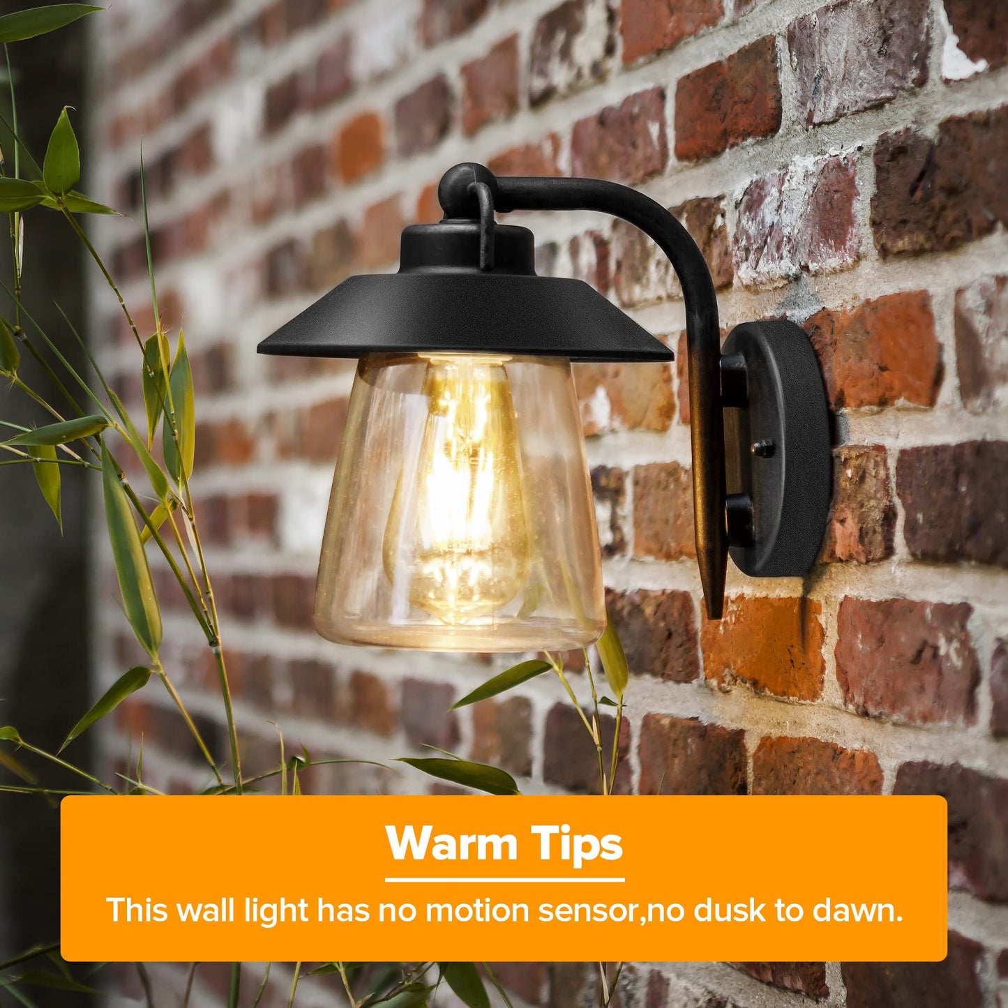 LUTEC Outdoor Indoor Wall Sconce, Matte Black, 2 Pack, Aluminum, Waterproof, Clear Glass, Farmhouse Barn Light Fixture