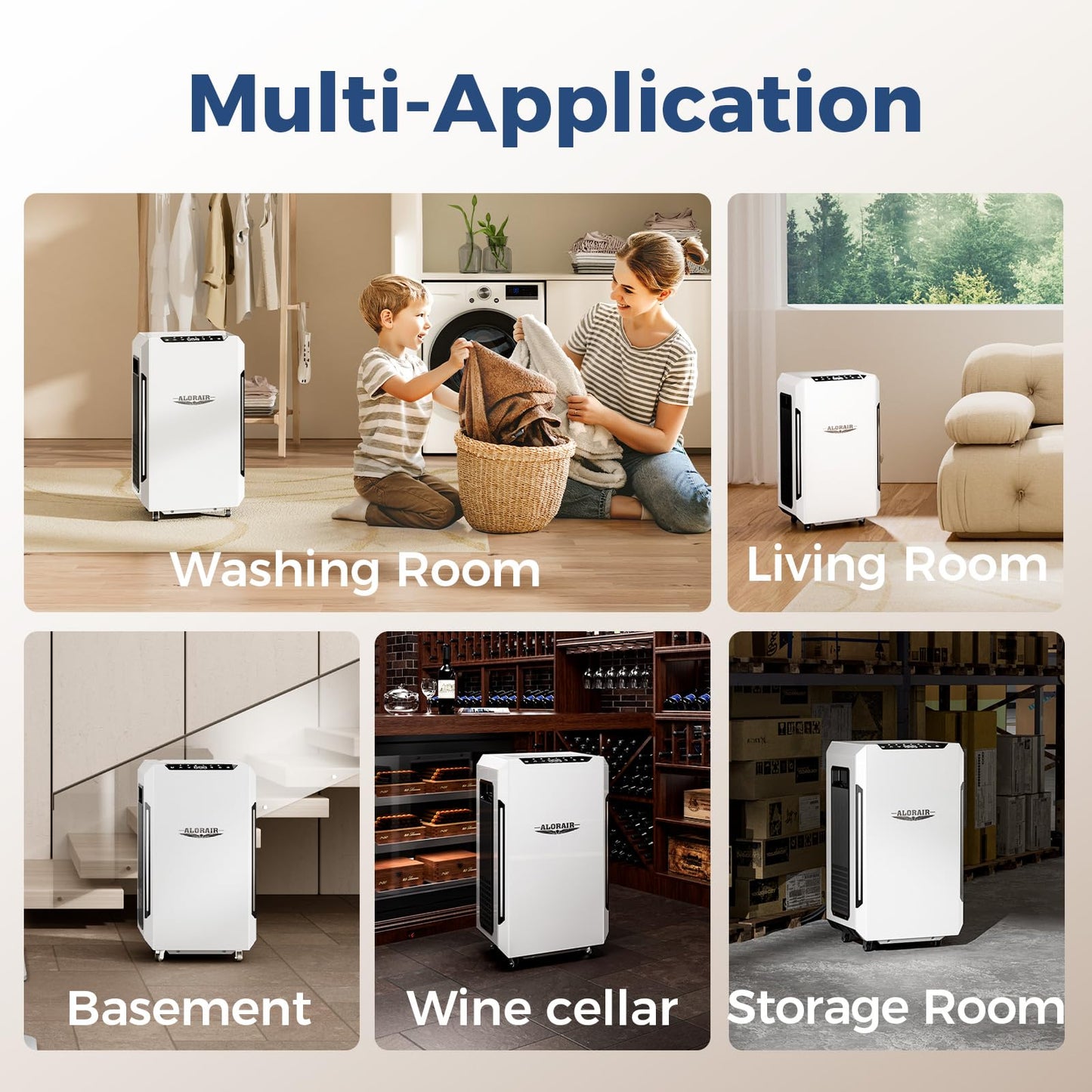 ALORAIR Energy Star Most Efficient Commercial-Grade Dehumidifier with Pump & Drain Hose Whole-House Dehumidifier for Basement, Home, Bathroom, Bedroom, Garage, Warehouse, Industrial 6-Year Warranty