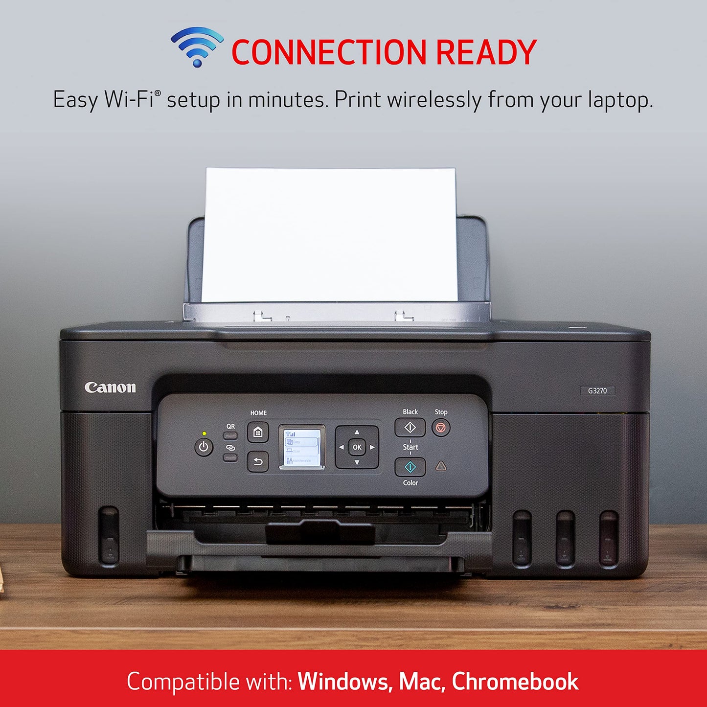 Canon MegaTank G3270 All-in-One Wireless Inkjet Printer, Home Use, Print, Scan and Copy