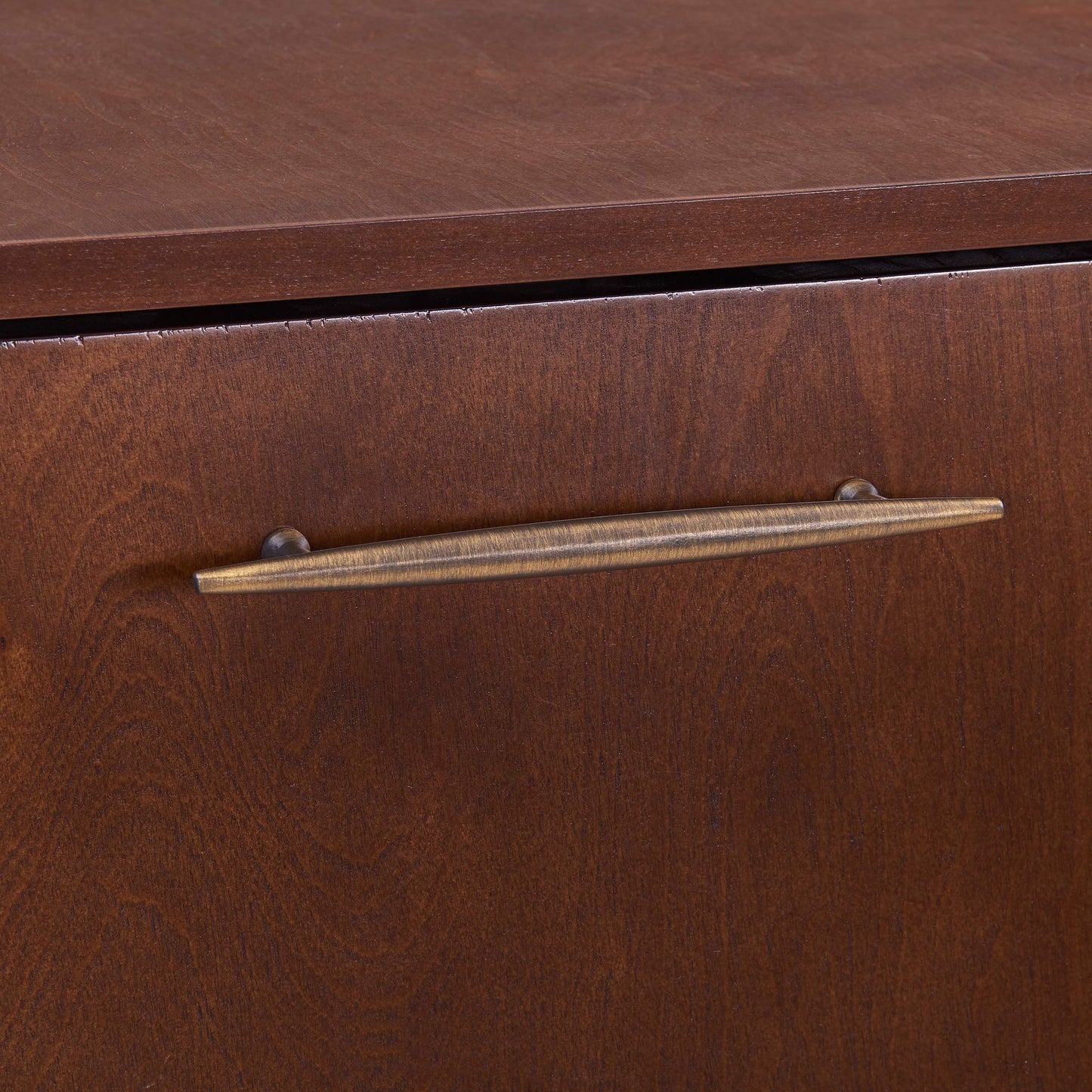 SEI FURNITURE Larson Corner Storage Bar Cabinet, brown.