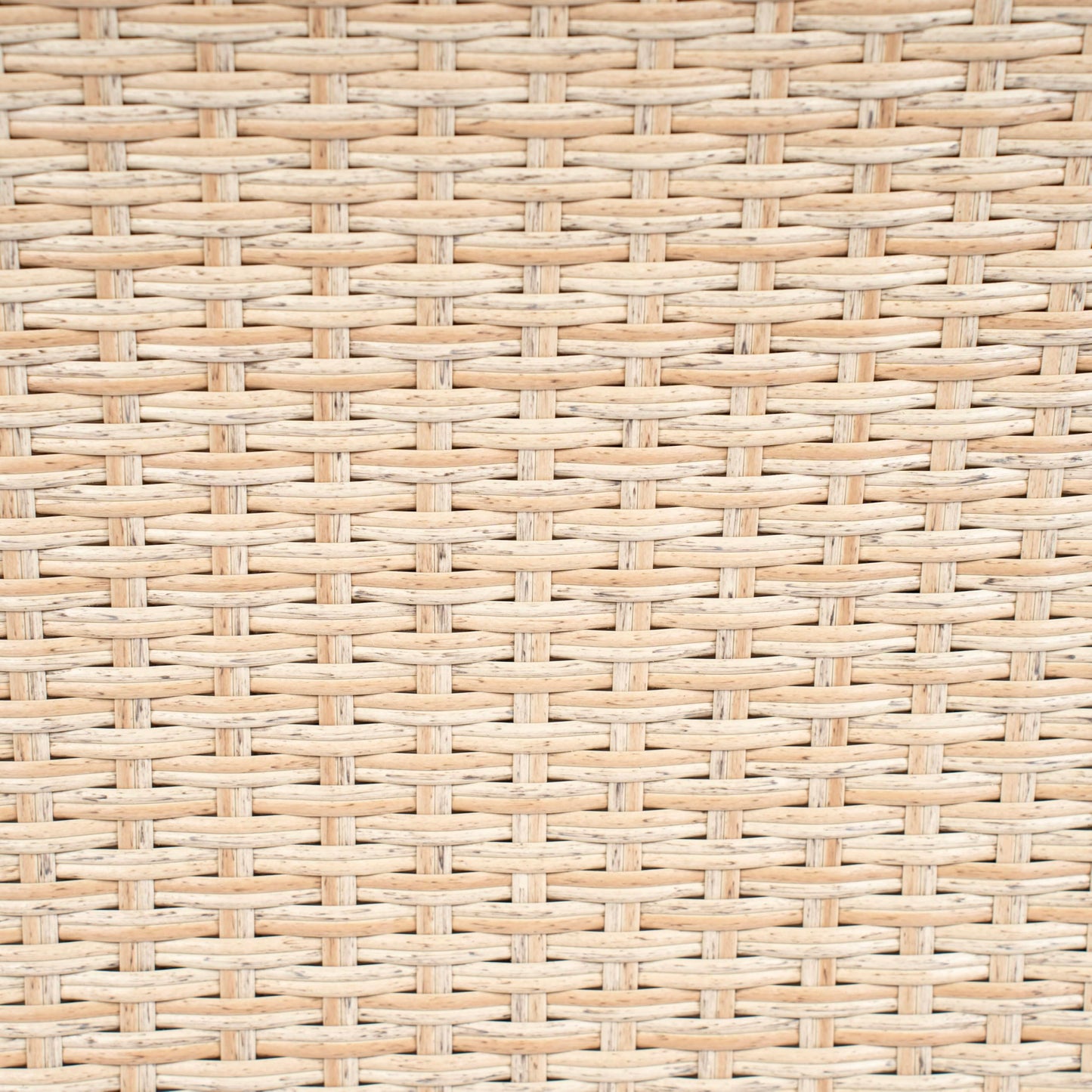 Merax 4 Piece Outdoor Wood and Wicker Chat Set, Light White Finish with Beige Cushion