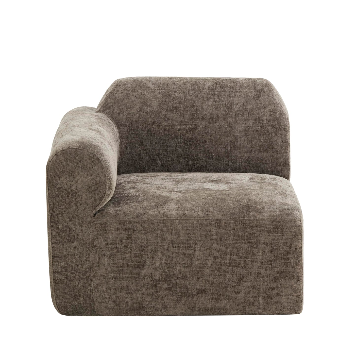 Christopher Knight Home Midel 111" Modular L-Shape Sofa Couch with Chaise Lounge, Modern Boneless Sofa for Living Room, Fabric Upholstered Cloud Couch with Deep Seat, Dark Brown
