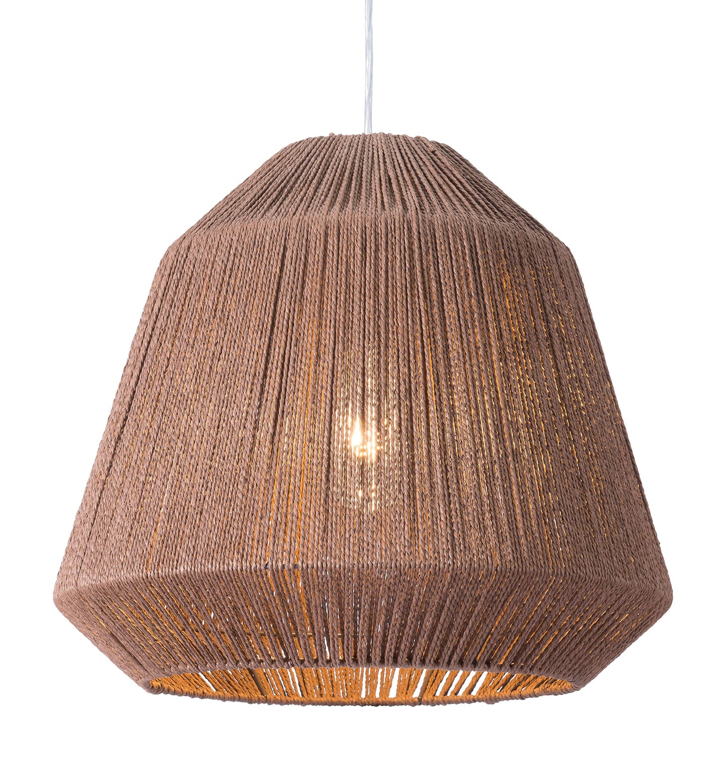 Zuo Impala Ceiling Lamp - Medium Brown Metal Light Fixture, Model 56093
