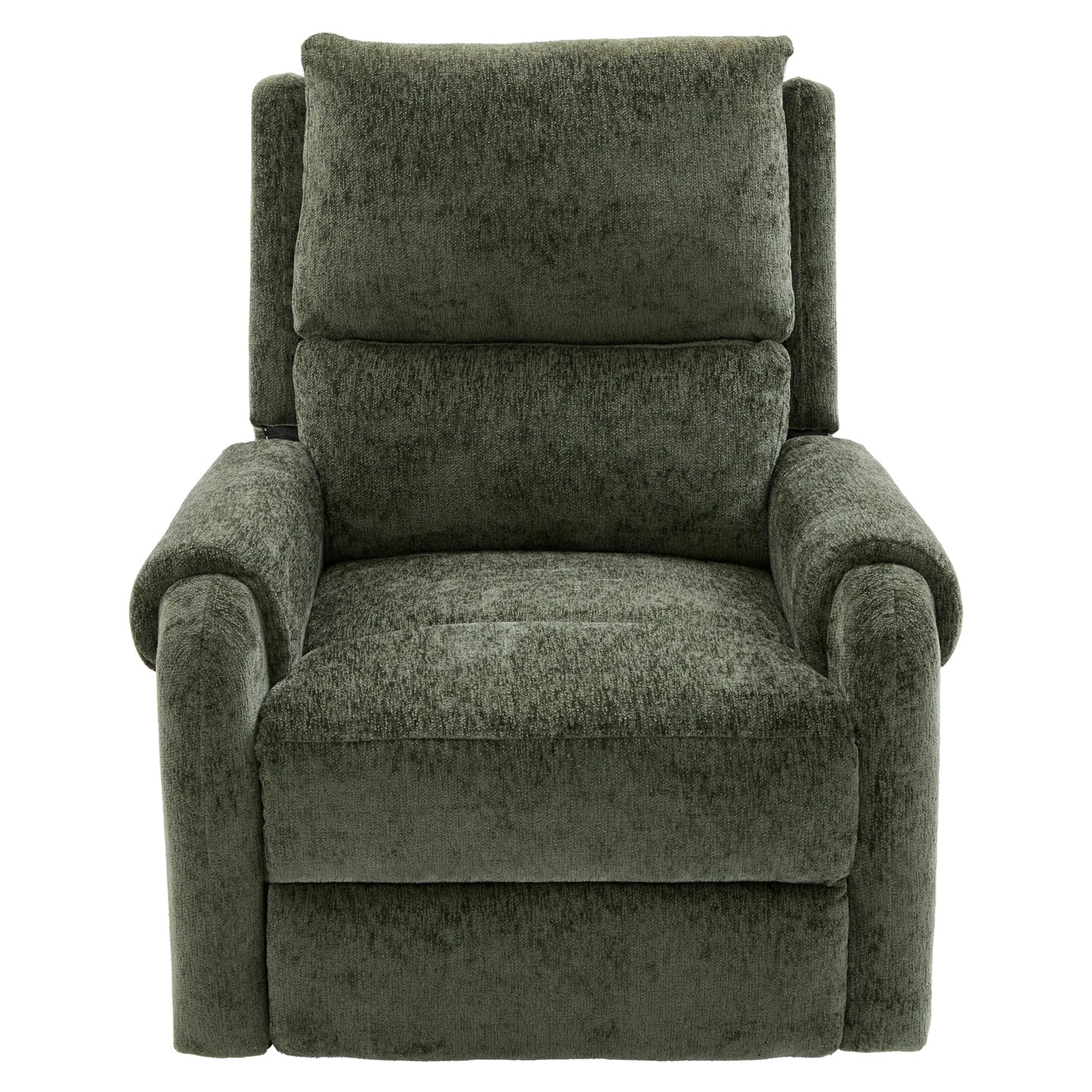 Christopher Knight Home Harper Massage Recliner Chair with 8 Modes, Chenille Upholstered Recliner Sofa, Swivel Massage Chair with a Side Storage Pocket for Living Room/Bedroom, Head Support, Green