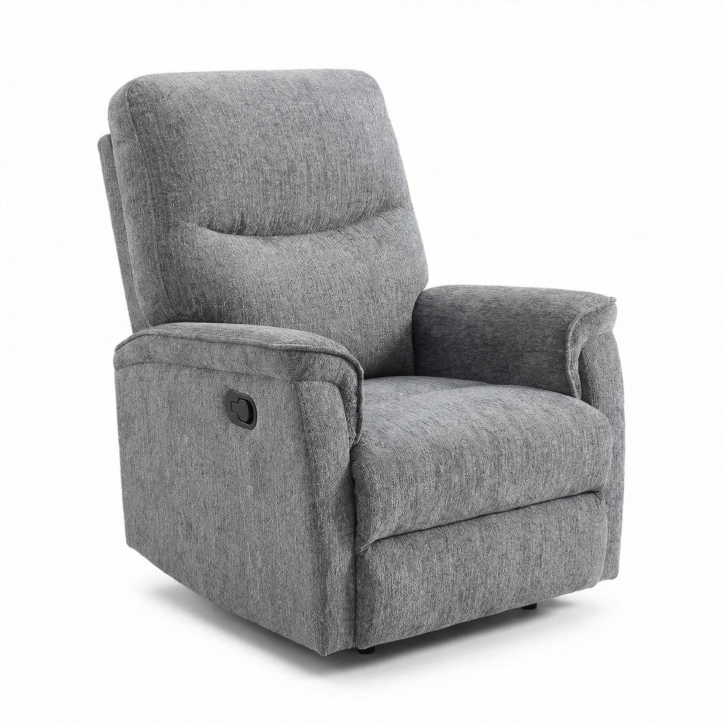 Garvee Swivel Rocker Recliner Chair, Nursery Rocker Recline Chair, Manual Chenille Reclining Armchair with 38.6" w Seat, 350 Lb Capacity, Oversized Single Sofa for Living Room Bedroom,Grey