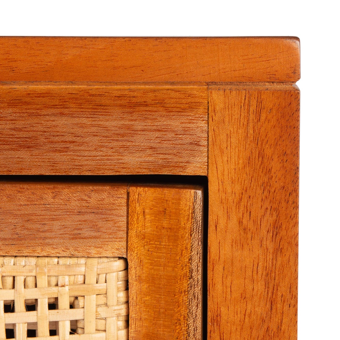 Safavieh Home Collection Dave Natural Rattan 1-Drawer 1-Door Nightstand
