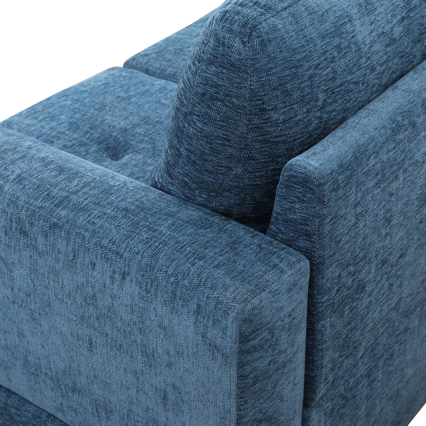 NicBex 97" L Shaped Couch Sectional Couches for Living Room, 2-Piece Linen Modular Sofa with Movable Chaise & Deep Seat for Apartment, Bedroom, Office, Blue