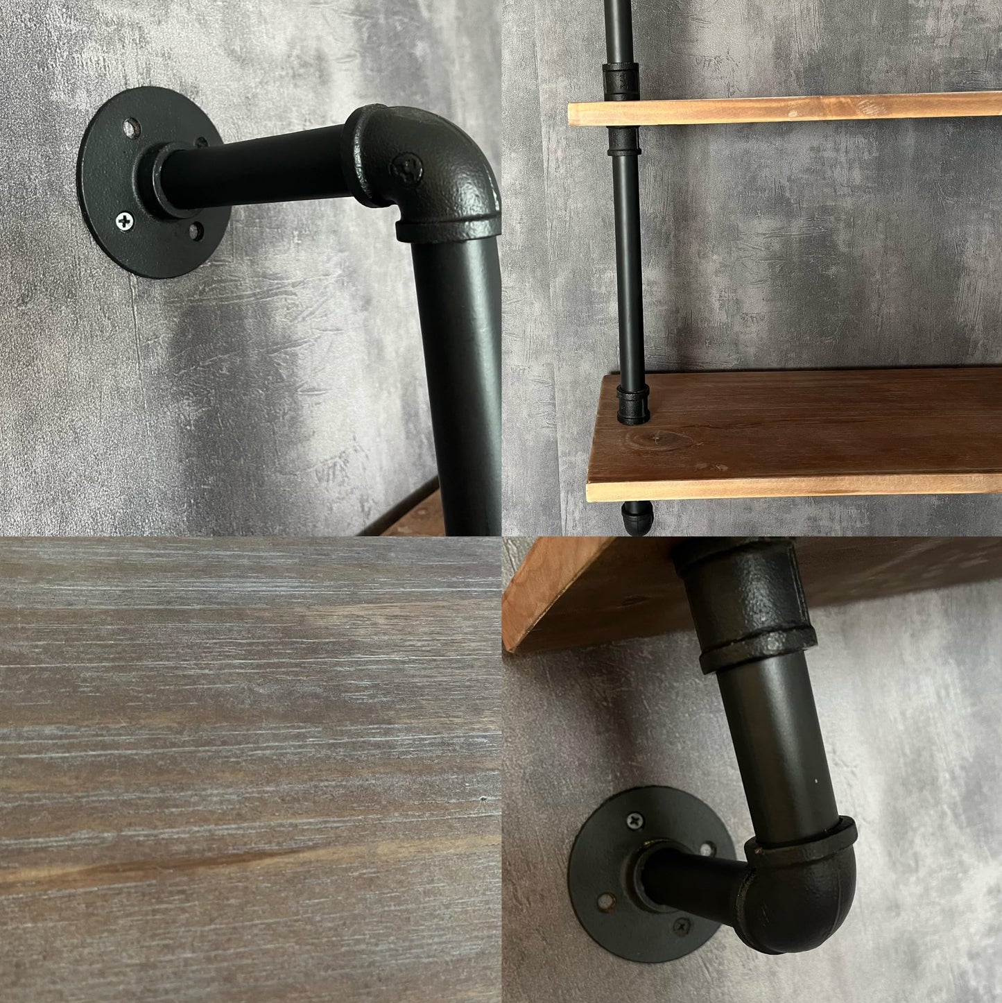HDDFER Floating Shelves Wall Bookshelf Industrial Pipe Shelving Shelves Real Wood Planks 70 inch Rustic Wall Shelves Hanging Bookshelves Farmhouse Kitchen Bar Shelving