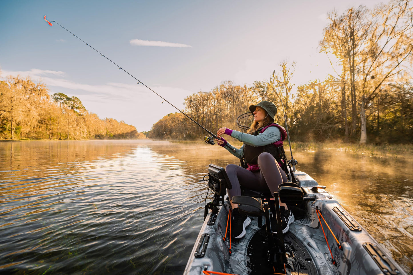 Pelican Catch 110HDII - Sit-On-Top Fishing Kayak - HyDryve Pedal System & Comfortable Ergocast seat - 10 ft - Outback