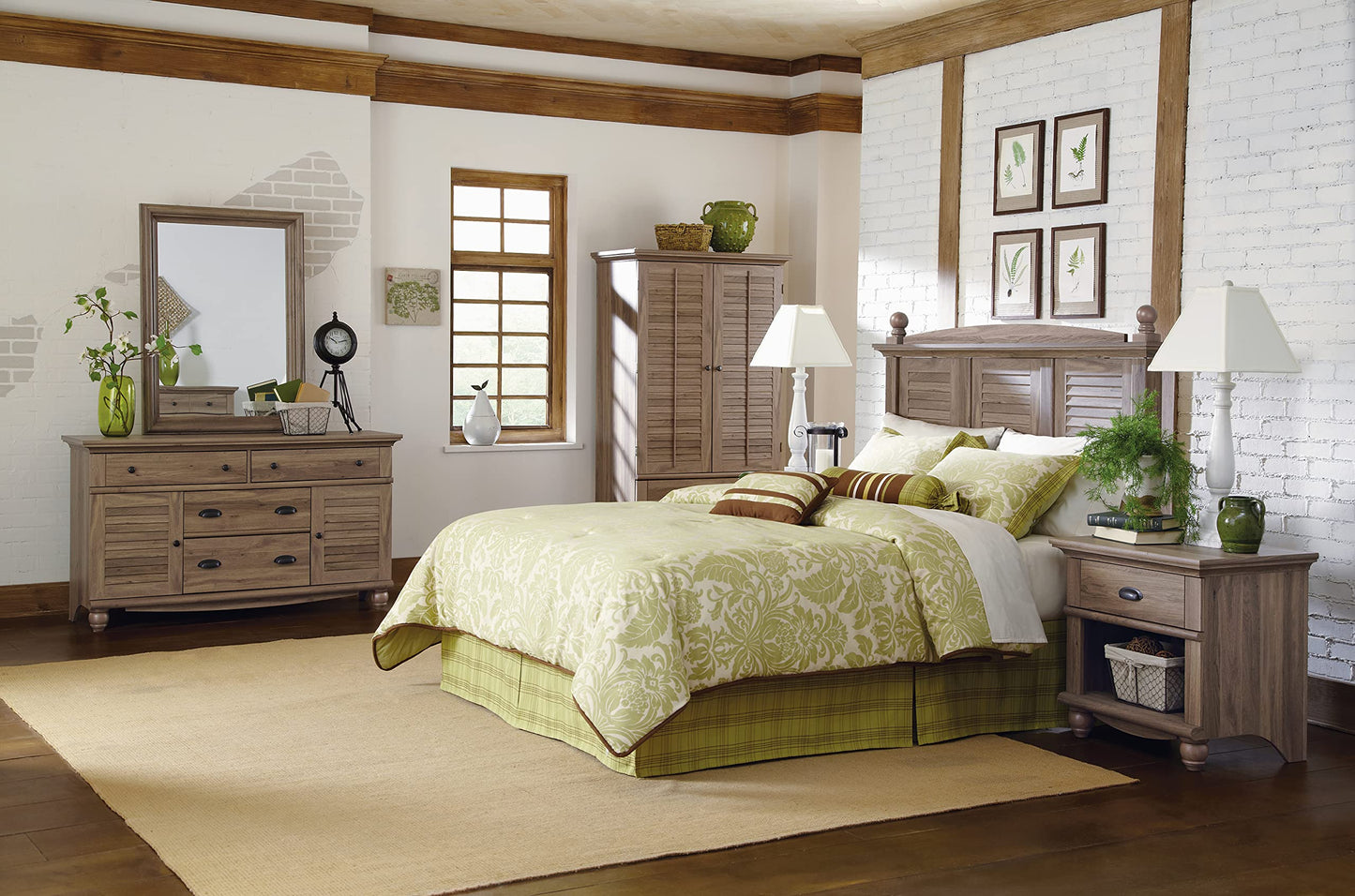 Sauder Harbor View Storage Cabinet/ Pantry Cabinet, Salt Oak finish