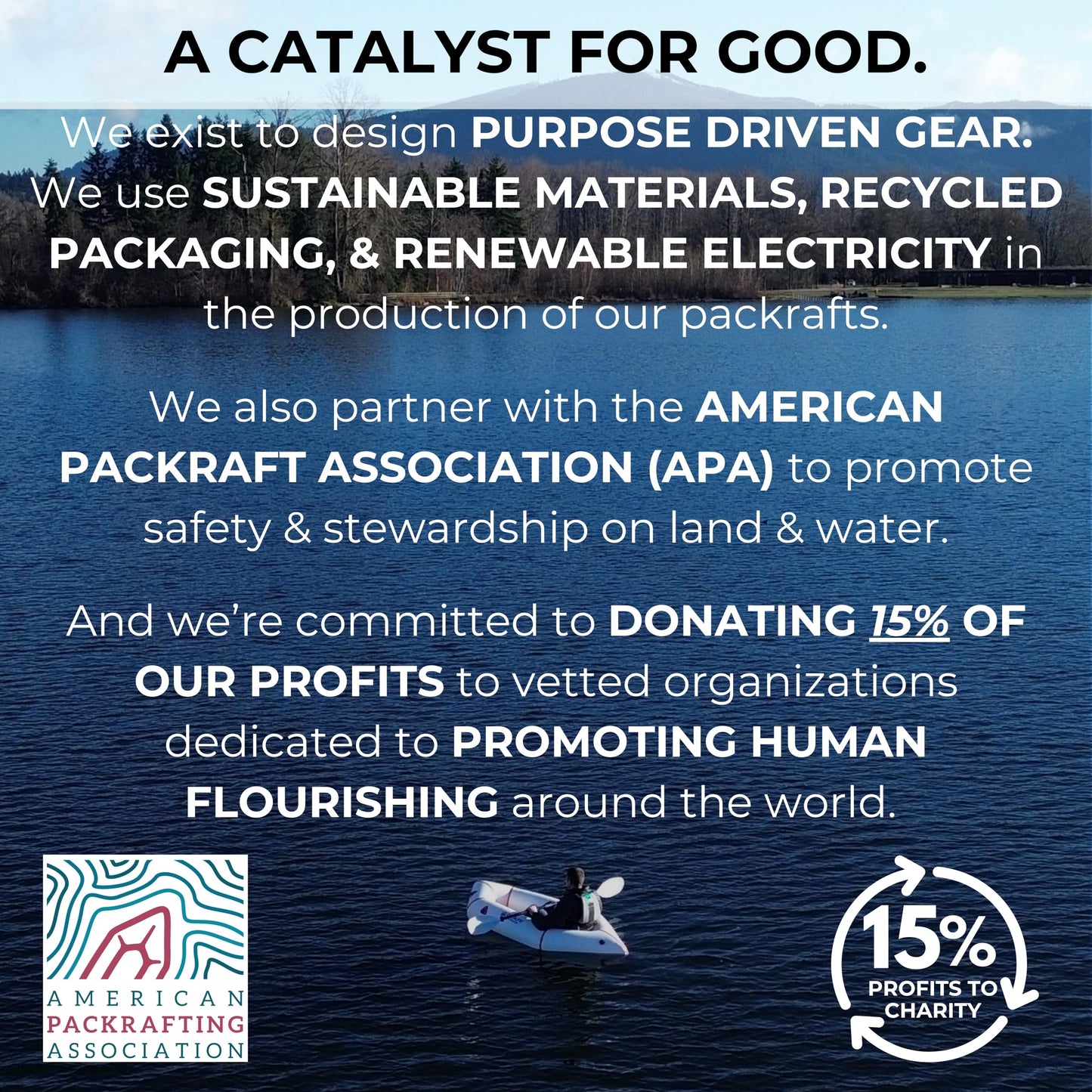 Catalyst Outdoors Ultra-Lightweight Inflatable Kayak for Adults & Kids - 1 Person Packraft, Durable TPU, Compact, Rapid Inflate, Ideal for Fishing & Adventure