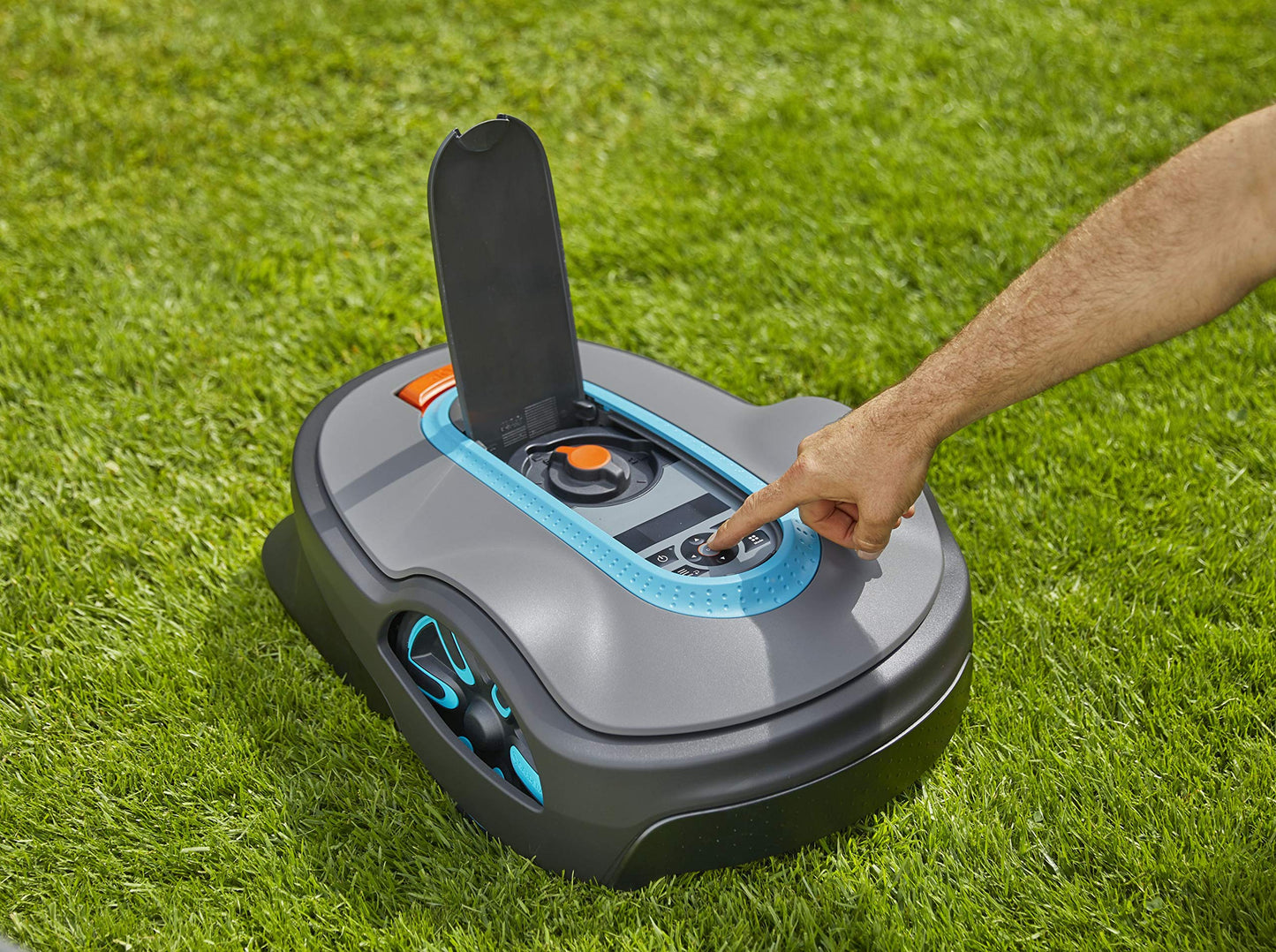 GARDENA 15102-20 SILENO Life - Automatic Robotic Lawn Mower, with Bluetooth app and Boundary Wire, The quietest in its Class, for lawns up to 10800 Sq Ft, Made in Europe, Grey