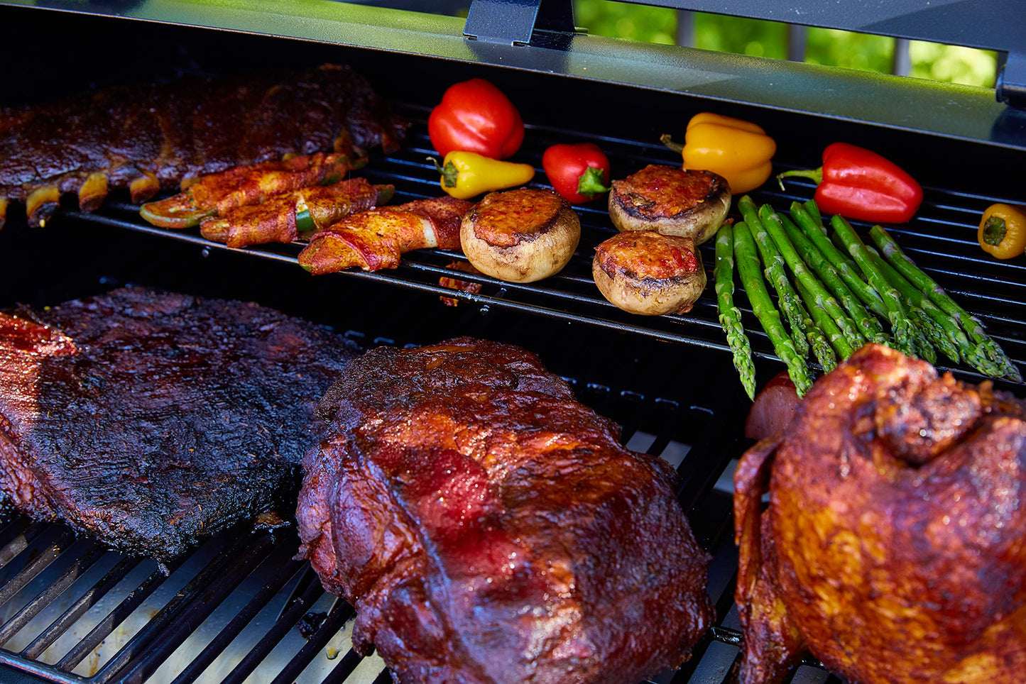 Pit Boss 440 Mahogany Series Wood Pellet Grill & Smoker with Flame Broiler and LED Digital Controller, 518-Sq. In. Cooking Space, 180°F to 500°F Temperature Range, 5 lb. Pellet Hopper, Brown