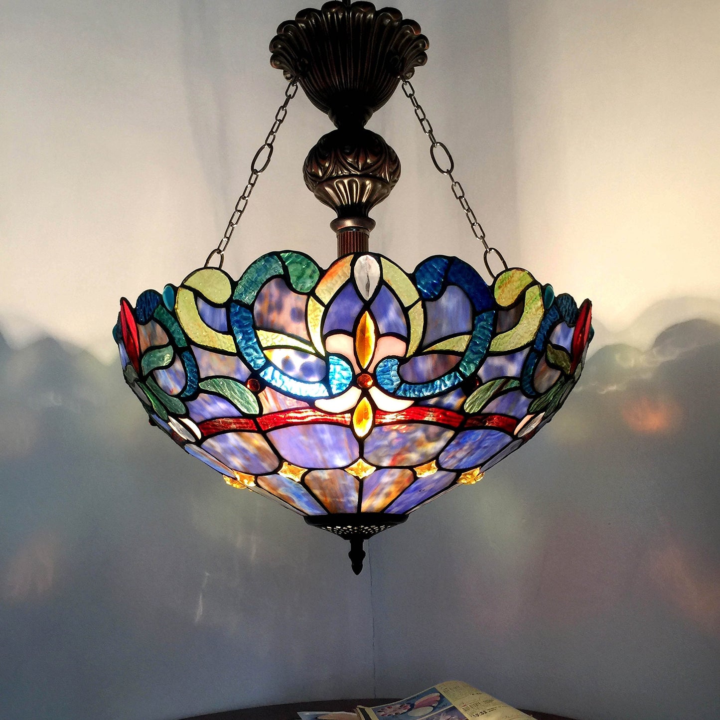 Chloe Lighting Nora Pendant Light, Multicolor Glass, One Size, Model CH18091PV18-UH2