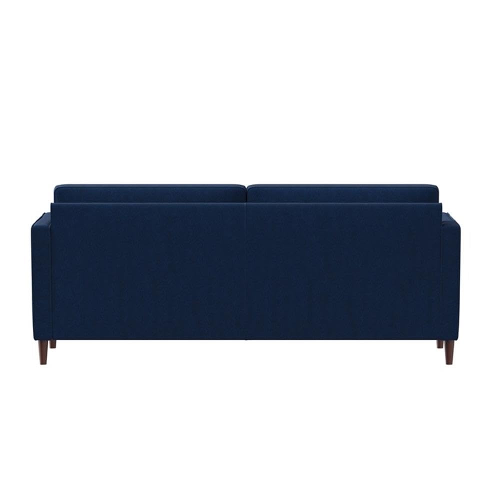 Studio Living® Lexington 75.6" Sofa, Mid-Century Modern, Pocket Coil Comfort, Easy Assembly, Woven Fabric, Navy Blue