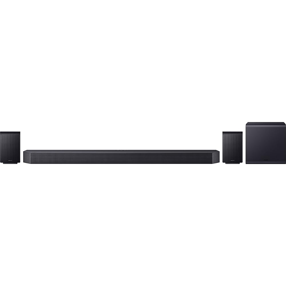 Samsung Q Series Soundbar HW-Q990F 11.1.4 ch Subwoofer + Rear Speaker (2025) Q-Symphony Bundle with CPS Exclusive 26 Month Protection Pack & Deco Gear Complete Home Theater Beginner′s Guidebook