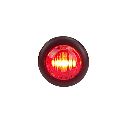 LONG HAUL Red LED Clearance Marker Light, 20 Pack, Acrylic, Black Trim