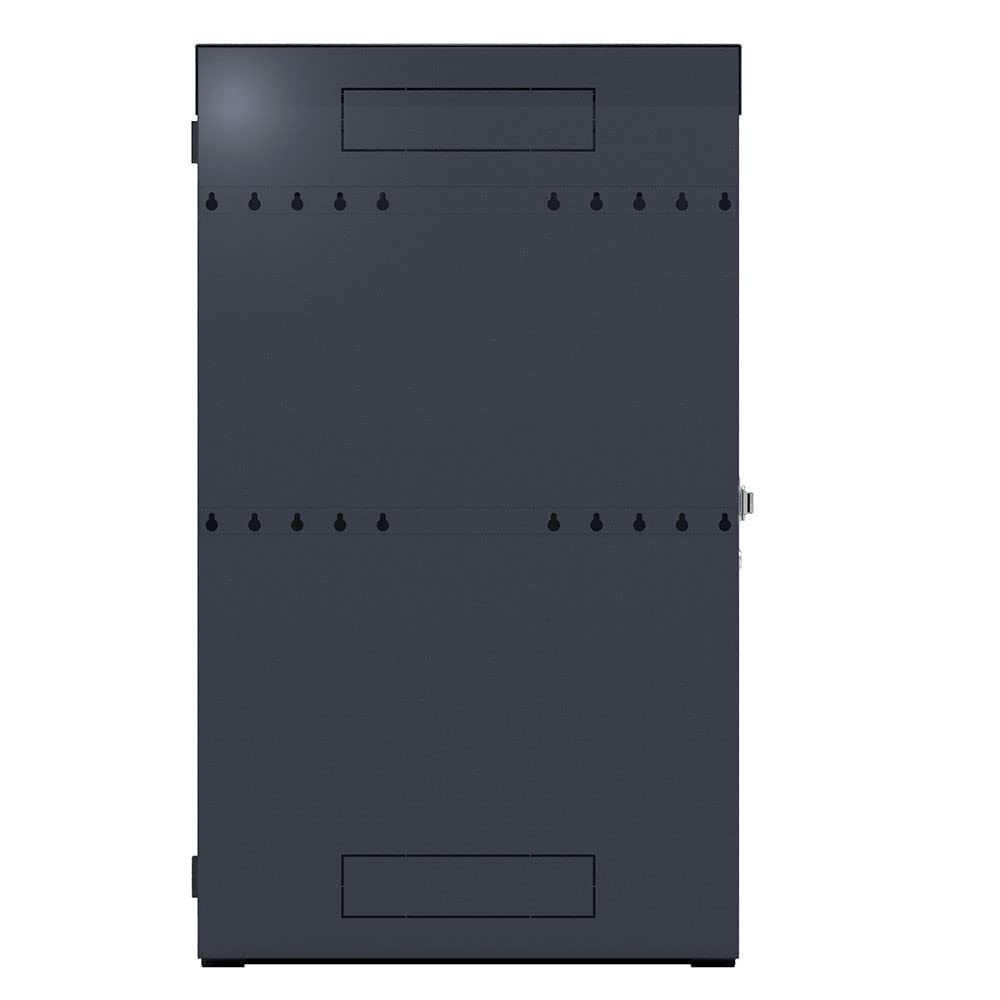NavePoint 8U Vertical Server Rack Enclosure, Low Profile, 35.4" Deep, Max Weight Capacity 132lbs - 8U Network Cabinet Vertical Wall Mount, Perforated, Black