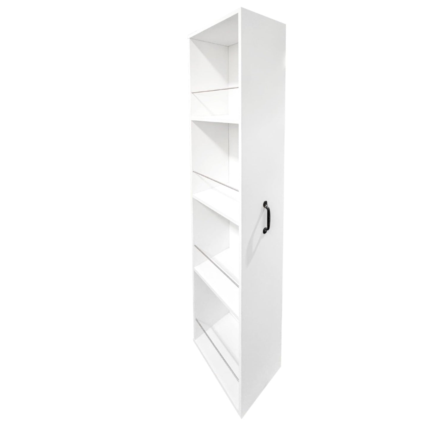 KEIKI Pull-Out Kitchen Pantry Storage Cabinet with Multi-Tier Shelf & Wheels, Spice Rack Next to Fridge, Freestanding Wood Bookcase Hutch Food Pantries Cupboard for Dining Room, Narrow Spaces, Office