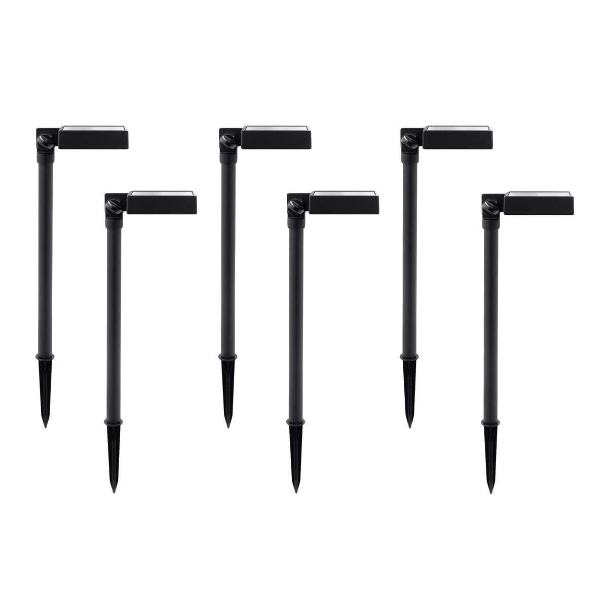 Tommy Bahama Solar Path Lights, LED Down Light, 40 Lumen, Adjustable Head, Black Finish, 6-Pack, Model 10907-40-6GB