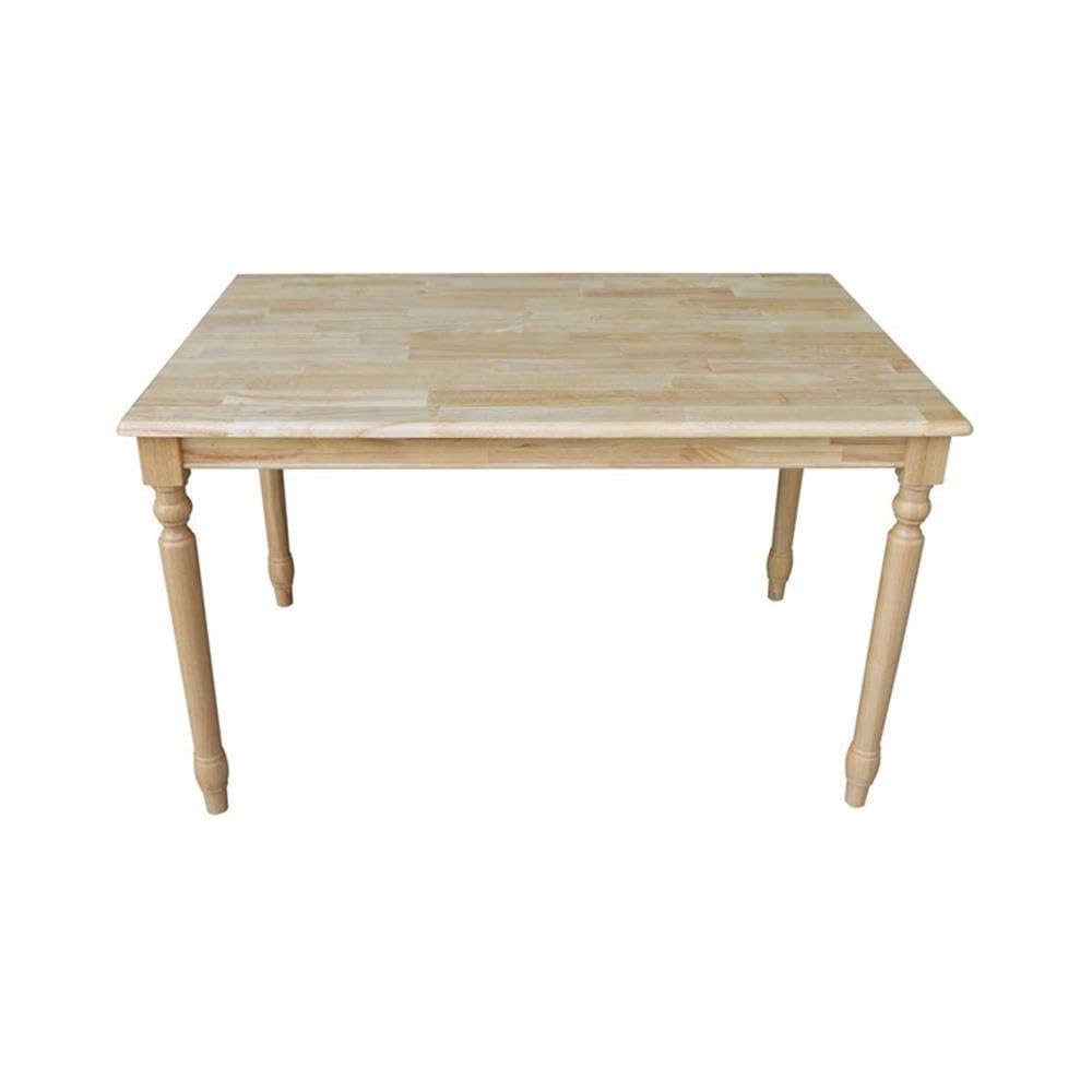 International Concepts Solid Wood Casual Dining Table in Natural Brown Finish