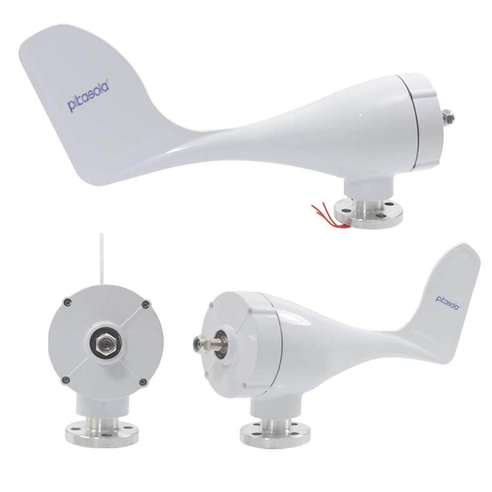 Pikasola 400W Wind Turbine Generator AC 12Volt Economy 3 Blades Windmill for Wind Solar Hybrid System 2.5m/s Start Wind Speed,400w Windmill Generator for Home