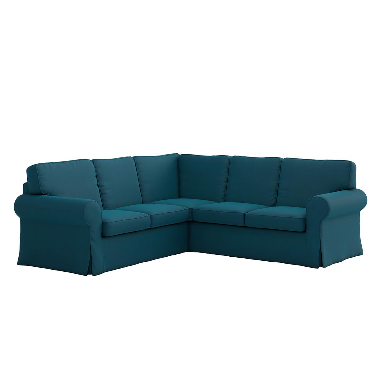 FMCTL Ektorp Sectional Cover Replacement for IKEA Ektorp Sectional Sofa Cover,Ektorp 2+2 Sofa Cover, Ektorp Sofa Cover Only!(Daily Blue)