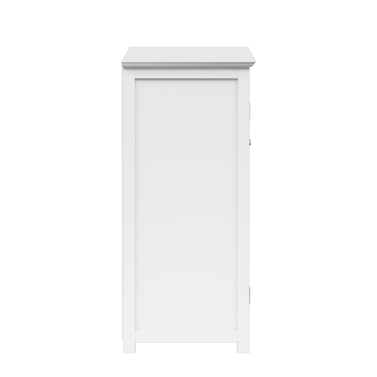 Teamson Home Conner Freestanding Two-Door Floor Storage Cabinet with 2 Adjustable Shelves, White