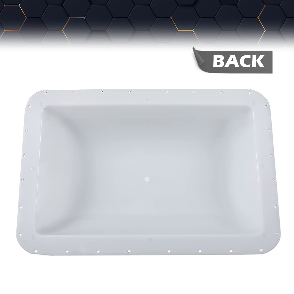 PIT66 Skylight Cover for RV Camper & Food Truck, 14in x 22in, White, Compatible with RV Camper