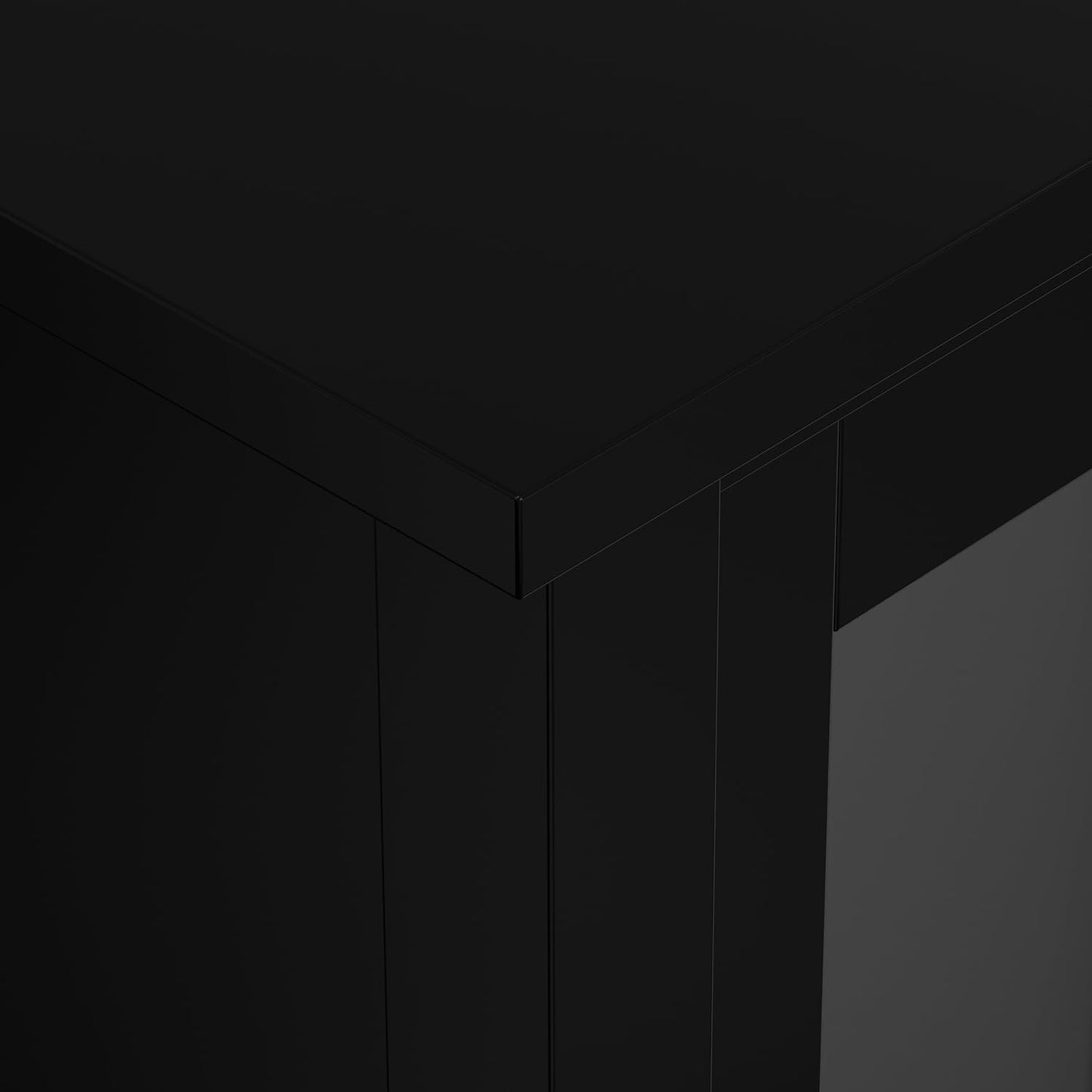 SIMPLIHOME Warm Shaker Storage Cabinet - 32 inch Wide Solid Wood 2-Shelf Low Storage Cabinet in Black, Transitional Accent Cabinet for Entryway with Tempered Glass Doors and Adjustable Shelves