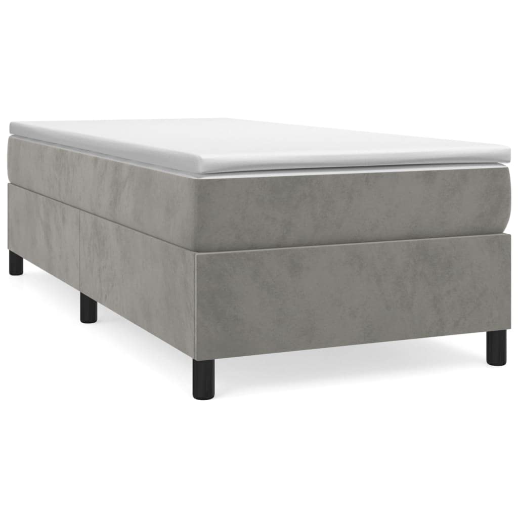 FUDUGEHMIOFWFJJ Split Queen Adjustable Bed,Bed Base,Bed Frame for Adjustable Base,Box Spring Bed with Mattress Light Gray 39.4"x79.9" Twin XL VelvetSuitable for Bedroom, Office, Balcony