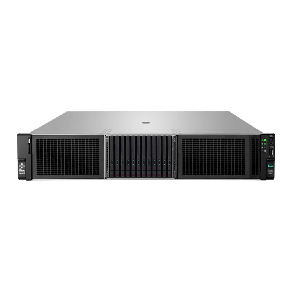 HPE ProLiant DL380 Gen11 2U Rack Server Bundle with Dual Xeon 4410y 12-Core 2GHz, 256GB DDR5 Memory, 7.68TB Enterprise SATA SSD Storage, RAID, Dual Power, iLO and Rail Kit