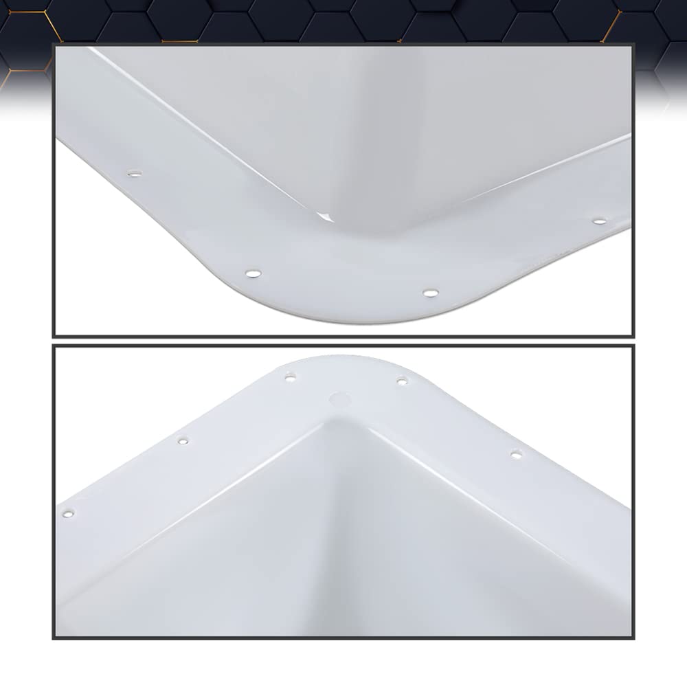 PIT66 Skylight Cover for RV Camper & Food Truck, 14in x 22in, White, Compatible with RV Camper